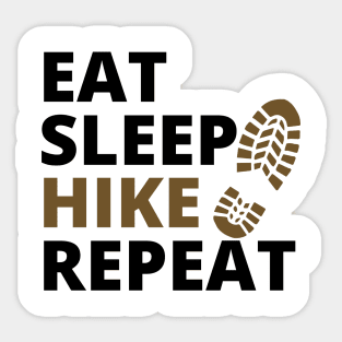 Eat Sleep Hike Repeat Sticker